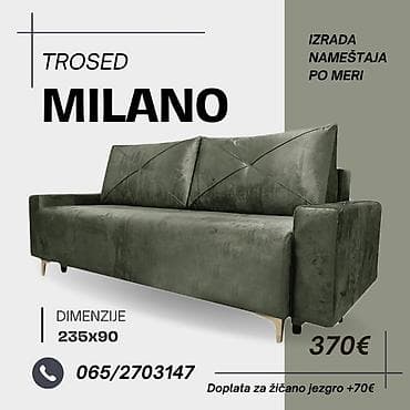Sofas and couches: Trosed na razvlacenje Milano krajnih dimenzija 235x90 moguca izrada u at lalafo.rs — 2 Sofas and couches: Trosed na razvlacenje Milano krajnih dimenzija 235x90 moguca izrada u — 2