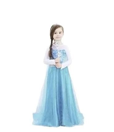 Dečija kostim-haljina princeze u ledeno plavoj boji - Duga, raskošna na lalafo.rs — 1 Dečija kostim-haljina princeze u ledeno plavoj boji - Duga, raskošna — 1