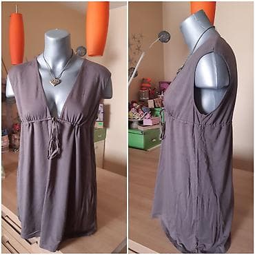 Siva ženska tunika/mini haljina bez rukava. - Veličina: L–XL - na lalafo.rs — 2 Siva ženska tunika/mini haljina bez rukava. - Veličina: L–XL - — 2