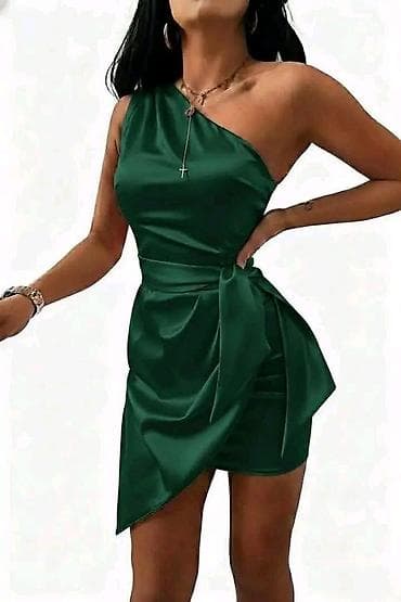Dresses: Svečana asimetrična mini haljina na jedno rame od satenskog at lalafo.rs — 3 Dresses: Svečana asimetrična mini haljina na jedno rame od satenskog — 3