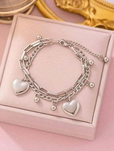 💫Dvoslojna ženska narukvica sa privescima srca Narukvica sa na lalafo.rs — 2 💫Dvoslojna ženska narukvica sa privescima srca Narukvica sa — 2