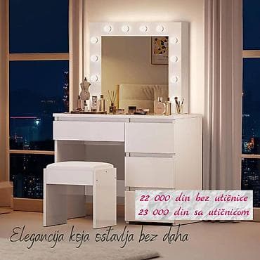 Toaletni stočići sa holo ogledalom i sijalicama - Dizajn: moderni na lalafo.rs Toaletni stočići sa holo ogledalom i sijalicama - Dizajn: moderni