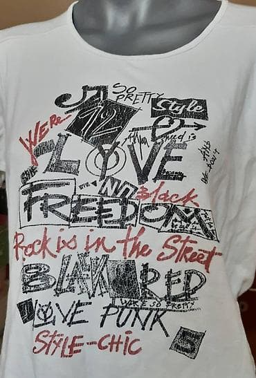 Ženska majica kratkih rukava sa printom – brend Yoors. - Boja: bela na lalafo.rs — 3 Ženska majica kratkih rukava sa printom – brend Yoors. - Boja: bela — 3