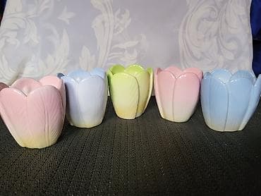 Novi porcelanski svecnjaci. Svecnjaci u obliku cveta. Cena po komadu na lalafo.rs — 7 Novi porcelanski svecnjaci. Svecnjaci u obliku cveta. Cena po komadu — 7