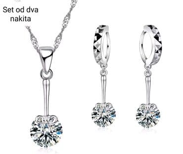 Set: Minđuše, Ogrlica, Privezak, Materijal: Cirkon na lalafo.rs Set: Minđuše, Ogrlica, Privezak, Materijal: Cirkon
