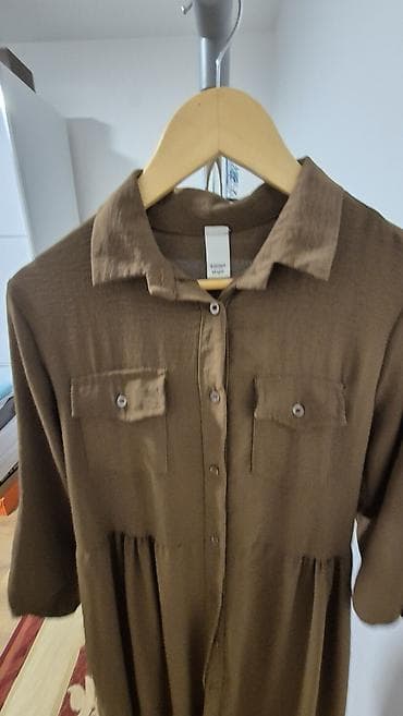 Haljina košulja “Italian Style” – braon - Model: košulja-haljina sa na lalafo.rs — 4 Haljina košulja “Italian Style” – braon - Model: košulja-haljina sa — 4