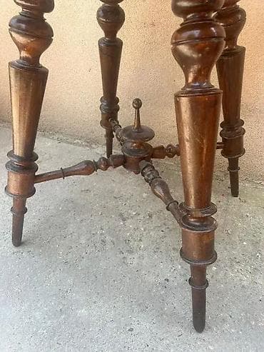 Stilski klub stolovi: Stari stilski ALT DEUTSCH salonski stočić / kafe sto 🪑✨ Stočić u na lalafo.rs — 10 Stilski klub stolovi: Stari stilski ALT DEUTSCH salonski stočić / kafe sto 🪑✨ Stočić u — 10