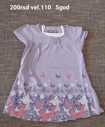 Dečija haljinica kratkih rukava, brenda R.O.S.A, u svetloljubičastoj at lalafo.rs — 1 Dečija haljinica kratkih rukava, brenda R.O.S.A, u svetloljubičastoj — 1