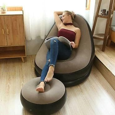 Udobna naduvna fotelja sa tabureom - Set od dve stavke: velika lounge na lalafo.rs — 1 Udobna naduvna fotelja sa tabureom - Set od dve stavke: velika lounge — 1