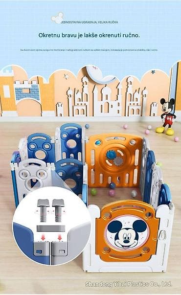 Disney dečja ogradica za igru – modularni paneli sa Mikijevim motivima na lalafo.rs — 9 Disney dečja ogradica za igru – modularni paneli sa Mikijevim motivima — 9