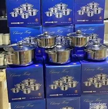 Set šerpi od nerdjajućeg čelika – Chuang Hong Cooking Pot - na lalafo.rs — 1 Set šerpi od nerdjajućeg čelika – Chuang Hong Cooking Pot - — 1