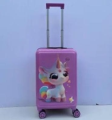 za svaki dan: Dečji kofer na točkiće – jednorog motiv - Tvrda školjka u ljubičastoj at lalafo.rs — 9 za svaki dan: Dečji kofer na točkiće – jednorog motiv - Tvrda školjka u ljubičastoj — 9