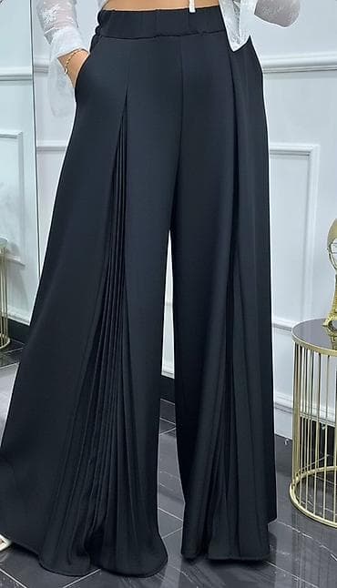 pantalone butiku ali: 🔥Top zenske široke pantalone sa plisiranim panelima ✅Cena 2500 din na lalafo.rs — 1 pantalone butiku ali: 🔥Top zenske široke pantalone sa plisiranim panelima ✅Cena 2500 din — 1