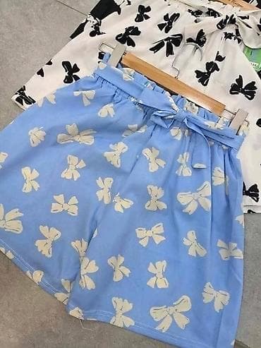 Ženske letnje šorts bermude sa printom mašnica - Model: široke na lalafo.rs — 3 Ženske letnje šorts bermude sa printom mašnica - Model: široke — 3