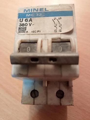 MINEL automatski osigurač MC 32 U 6A 2P. MINEL automatski osigurač MC na lalafo.rs MINEL automatski osigurač MC 32 U 6A 2P. MINEL automatski osigurač MC