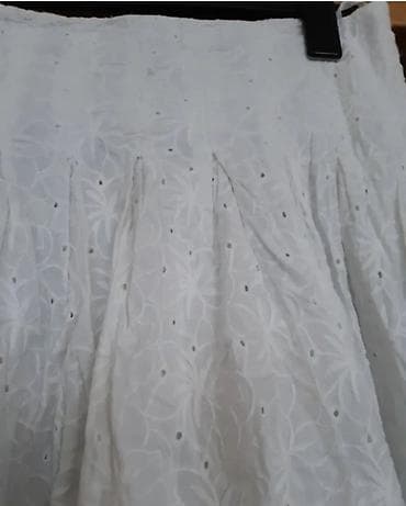 Bela pamučna suknja sa vezom (broderie anglaise) - Kroj: A-linija na lalafo.rs — 2 Bela pamučna suknja sa vezom (broderie anglaise) - Kroj: A-linija — 2