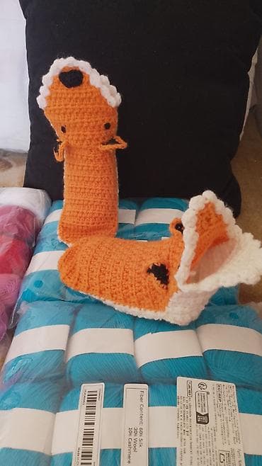 Rucni rad-carape lisice,za decu,gaziste 18cm na lalafo.rs — 3 Rucni rad-carape lisice,za decu,gaziste 18cm — 3