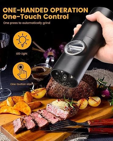 Električni set mlinova za so i biber - Set od 2 električna mlina sa na lalafo.rs — 5 Električni set mlinova za so i biber - Set od 2 električna mlina sa — 5