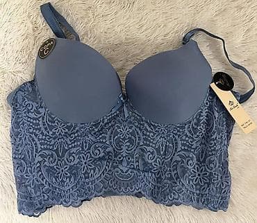 sako laneni: Čipkani bralet grudnjak – model sa produženom čipkanom bazom Veličina at lalafo.rs — 1 sako laneni: Čipkani bralet grudnjak – model sa produženom čipkanom bazom Veličina — 1