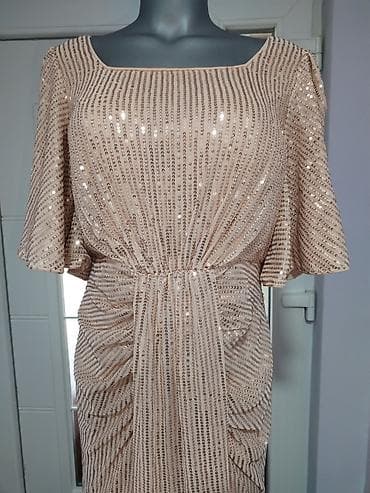 dve suknje po: Elegantna duga večernja haljina u šampanj/bež nijansi sa diskretnim na lalafo.rs — 5 dve suknje po: Elegantna duga večernja haljina u šampanj/bež nijansi sa diskretnim — 5