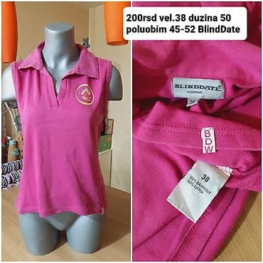 kom sa etiketom: Ženska bezrukavna polo majica BlindDate (BDW) - Model: bez rukava at lalafo.rs — 1 kom sa etiketom: Ženska bezrukavna polo majica BlindDate (BDW) - Model: bez rukava — 1