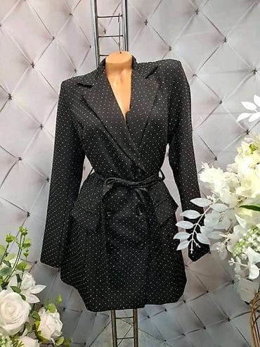 Ženski sako-haljina sa pojasom - Model: dvoredni kroj, istaknuta na lalafo.rs — 2 Ženski sako-haljina sa pojasom - Model: dvoredni kroj, istaknuta — 2