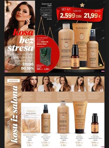FARMASI Keratin Therapy – set 4/1 za negu i obnovu kose Sadržaj seta na lalafo.rs FARMASI Keratin Therapy – set 4/1 za negu i obnovu kose Sadržaj seta