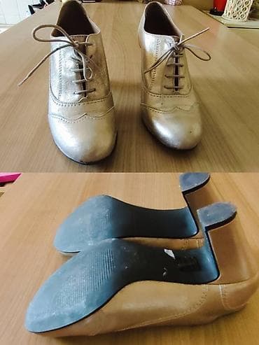 Kožne ženske cipele na pertlanje, model oksford sa potpeticom. - na lalafo.rs — 4 Kožne ženske cipele na pertlanje, model oksford sa potpeticom. - — 4