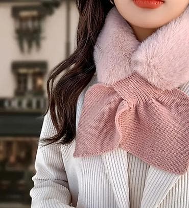 Ženska zimska kapa i šal/kragna – set od veštačkog krzna, roze - na lalafo.rs Ženska zimska kapa i šal/kragna – set od veštačkog krzna, roze -