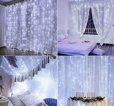 LED zavesa lampice – svetleća “curtain” rasveta za dekoraciju prostora na lalafo.rs — 2 LED zavesa lampice – svetleća “curtain” rasveta za dekoraciju prostora — 2