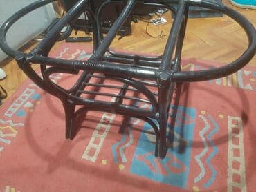 Antique Club Tables: Stakleni klub sto sa ramom od ratana - Ovalna gornja ploča od at lalafo.rs — 3 Antique Club Tables: Stakleni klub sto sa ramom od ratana - Ovalna gornja ploča od — 3