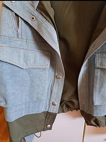 sako laneni: Zenska teksas jakna sa maslinasto zelenim detaljima, ukrasnim at lalafo.rs — 7 sako laneni: Zenska teksas jakna sa maslinasto zelenim detaljima, ukrasnim — 7