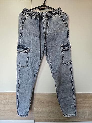 Muške cargo farmerke – siva isprana nijansa (stone-wash), jogger kroj na lalafo.rs — 1 Muške cargo farmerke – siva isprana nijansa (stone-wash), jogger kroj — 1