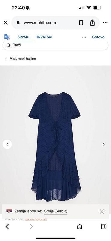 kom sa etiketom: Mohito nova sa etiketom, midi haljina na preklop, veličine 34 at lalafo.rs — 4 kom sa etiketom: Mohito nova sa etiketom, midi haljina na preklop, veličine 34 — 4