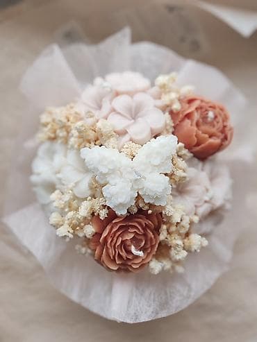 Dekorativna sveća – cvetni buket od voska - Ručno rađena sveća na lalafo.rs — 2 Dekorativna sveća – cvetni buket od voska - Ručno rađena sveća — 2