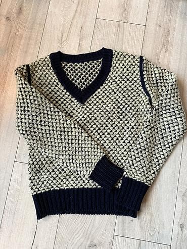 Women's Sweaters, Cardigans: Teget- beli džemper M veličine at lalafo.rs — 1 Women's Sweaters, Cardigans: Teget- beli džemper M veličine — 1