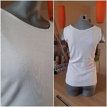 Beli ženski rebrasti top bez rukava – Madonna, veličina M. - Boja na lalafo.rs — 2 Beli ženski rebrasti top bez rukava – Madonna, veličina M. - Boja — 2