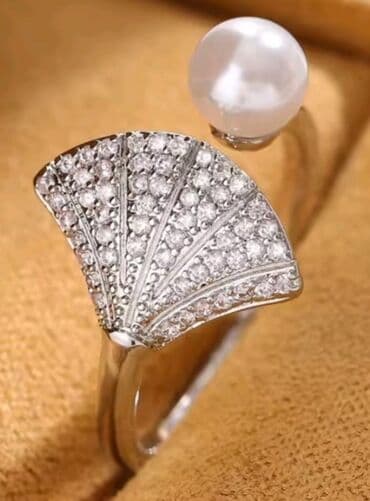 Ženski prsten, Materijal: Biser, Cirkon na lalafo.rs Ženski prsten, Materijal: Biser, Cirkon