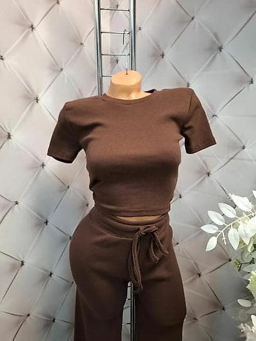 pantalone butiku ali: Dvodelni ženski komplet – kratka majica i pantalone sa širokim na lalafo.rs — 2 pantalone butiku ali: Dvodelni ženski komplet – kratka majica i pantalone sa širokim — 2