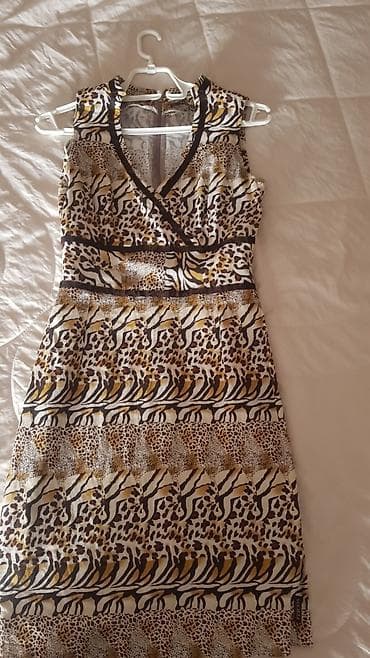 Haljina bez rukava sa dezenom životinjskih motiva u braon, crnoj i bež at lalafo.rs — 1 Haljina bez rukava sa dezenom životinjskih motiva u braon, crnoj i bež — 1