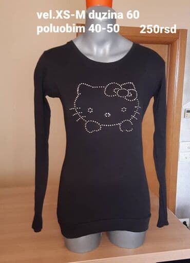 S (EU 36), Pamuk, Sa ilustracijom, bоја - Crna na lalafo.rs S (EU 36), Pamuk, Sa ilustracijom, bоја - Crna