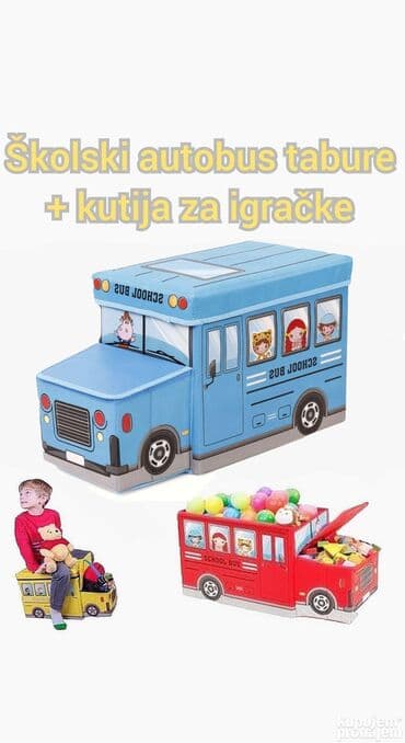 Igračke: Školski autobus tabure + kutija za igračke – Plavi 🚌💙 Kutija za na lalafo.rs Igračke: Školski autobus tabure + kutija za igračke – Plavi 🚌💙 Kutija za