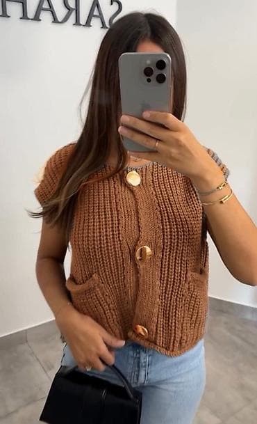 prsluk jaknica mango u: 🔥Pleteni ženski prsluk sa kratkim rukavima i velikim dugmadima 1700 na lalafo.rs — 3 prsluk jaknica mango u: 🔥Pleteni ženski prsluk sa kratkim rukavima i velikim dugmadima 1700 — 3