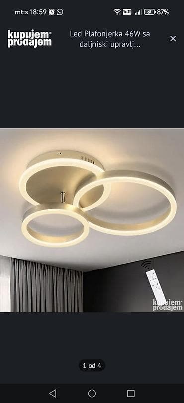 LED plafonjerka 46W sa daljinskim upravljačem - Dizajn: moderan na lalafo.rs — 2 LED plafonjerka 46W sa daljinskim upravljačem - Dizajn: moderan — 2