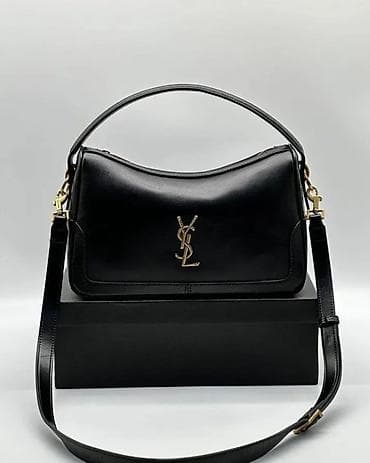 Elegantna ženska torba u crnoj boji sa zlatnim YSL logotipom. Izrađena na lalafo.rs — 5 Elegantna ženska torba u crnoj boji sa zlatnim YSL logotipom. Izrađena — 5