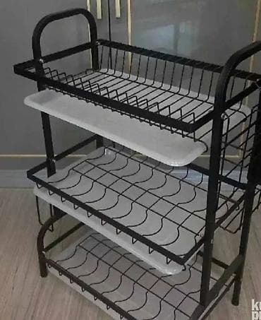 Troslojni stalak za sušenje i organizaciju posuđa – countertop model na lalafo.rs — 3 Troslojni stalak za sušenje i organizaciju posuđa – countertop model — 3