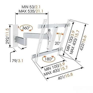 cista koza broj: Zidni nosač za TV – potpuno pokretni, premium aluminijum - Tip na lalafo.rs — 7 cista koza broj: Zidni nosač za TV – potpuno pokretni, premium aluminijum - Tip — 7