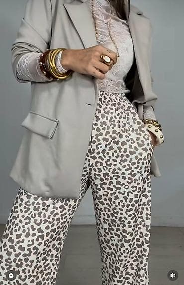 eko koza sa: Ženske široke pantalone sa leopard printom - Kroj: široke nogavice na lalafo.rs — 3 eko koza sa: Ženske široke pantalone sa leopard printom - Kroj: široke nogavice — 3