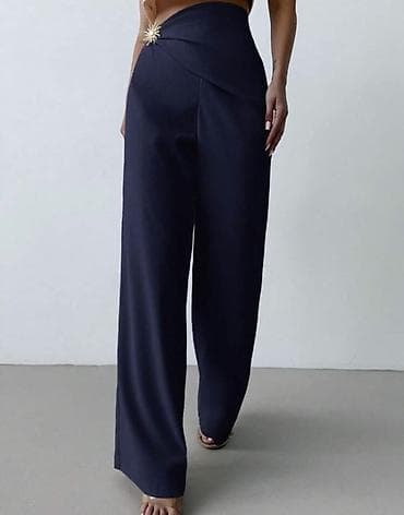 💫Elegantne ženske pantalone sa visokim strukom i širokim nogavicama na lalafo.rs — 7 💫Elegantne ženske pantalone sa visokim strukom i širokim nogavicama — 7