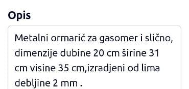 Metalni ormarić za gasomer i slično na lalafo.rs — 3 Metalni ormarić za gasomer i slično — 3